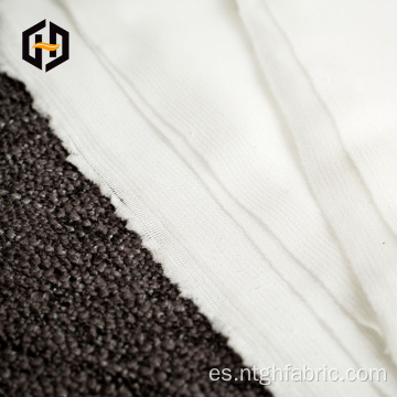 Tejido de forro de malla de punto blanco suave para prendas de vestir